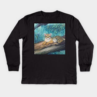 Jungle Cat Kids Long Sleeve T-Shirt